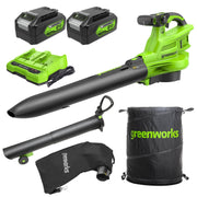 Greenworks 24-Volt 520-CFM 240-MPH Battery Handheld Leaf Blower 4 Ah (Battery and Charger Included) | BL48L4420