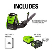 Greenworks BPB80L2510 80V Backpack Blower